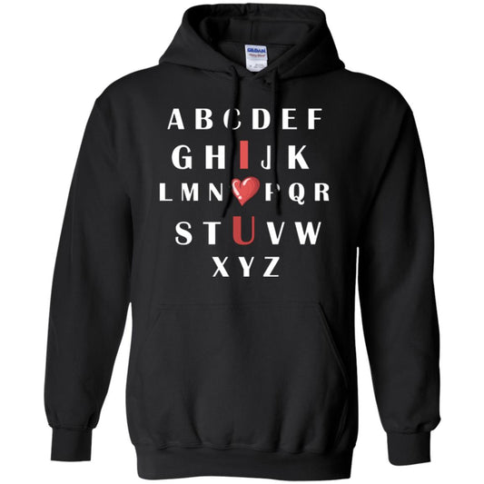 Alphabet I Love You T-shirt Black