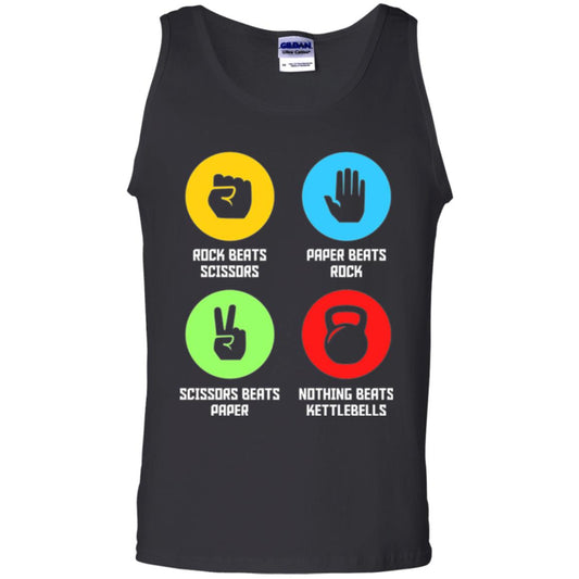 Fitness Gym Sports T-shirt Funny Nothing Beats Kettlebells Black