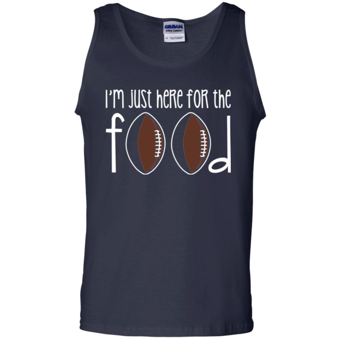 Football Lover T-shirt I_m Just Here For The Food Navy
