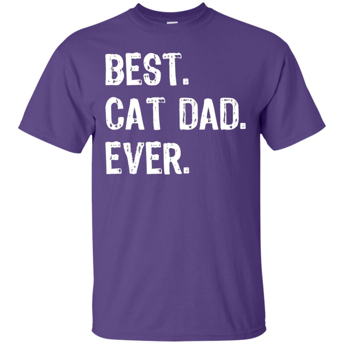Cat Lover T-shirt Best Cat Dad Ever Purple