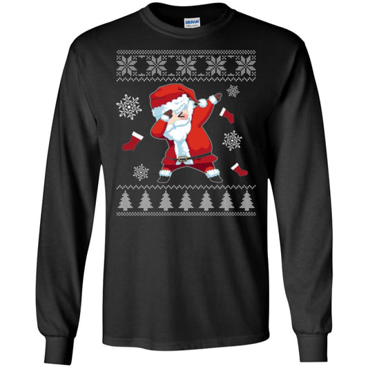 Christmas T-shirt Dabbing Santa Claus Black