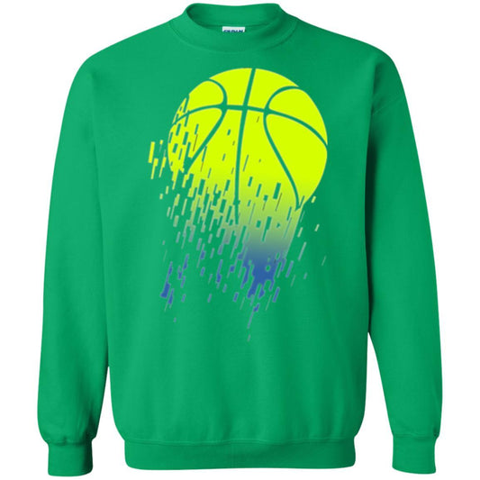 Basketball T-shirt Disintegrating Neon Green Irish Green