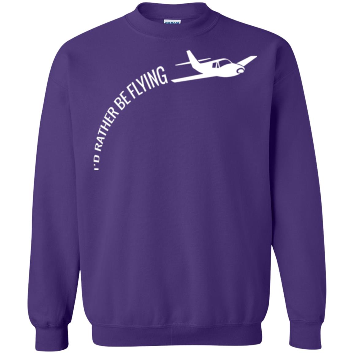 Airplane Pilot T-shirt I_d Rather Be Flying Purple