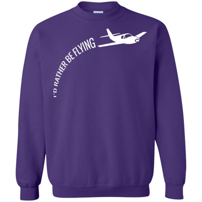 Airplane Pilot T-shirt I_d Rather Be Flying Purple