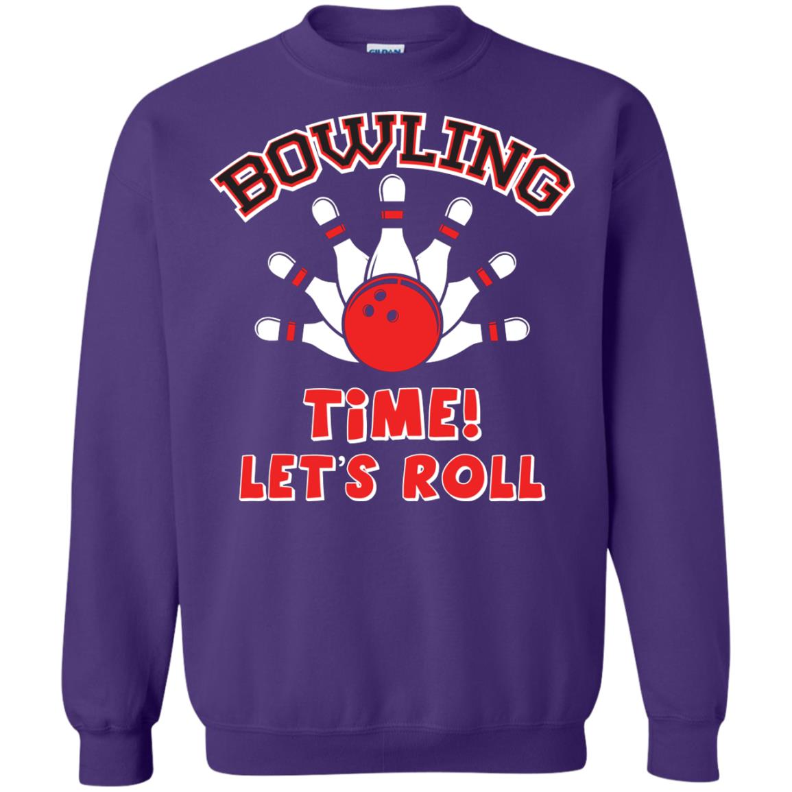 Bowling Lover T-shirt Time Let’s Roll Purple