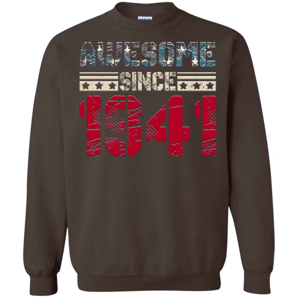 Awesome Since Legends Born In 1941 77 Years Old Birthday Shirt For Dad Or Papa Dark Chocolate