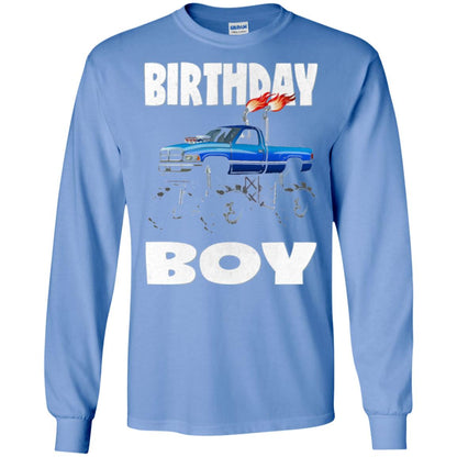 Monster Truck T-shirt Birthday Boy Vintage Carolina Blue