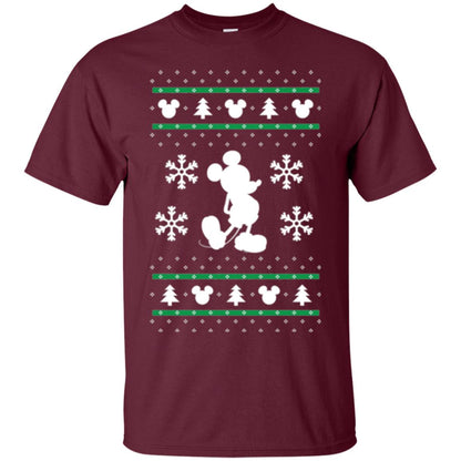 Christmas T-shirt Mickey Mouse Maroon