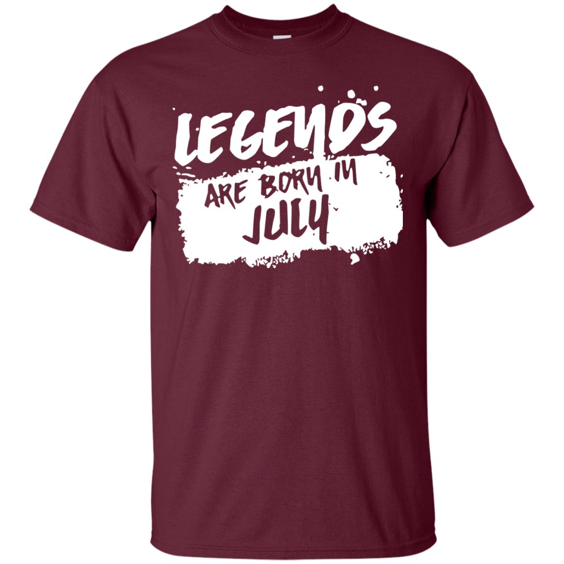 July Birthday Shirt Legends Are Born In July Maroon
