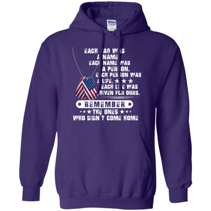 Each Tag Was A Name. Each Name Was A Person. Each Person Was A Life Shirt Purple