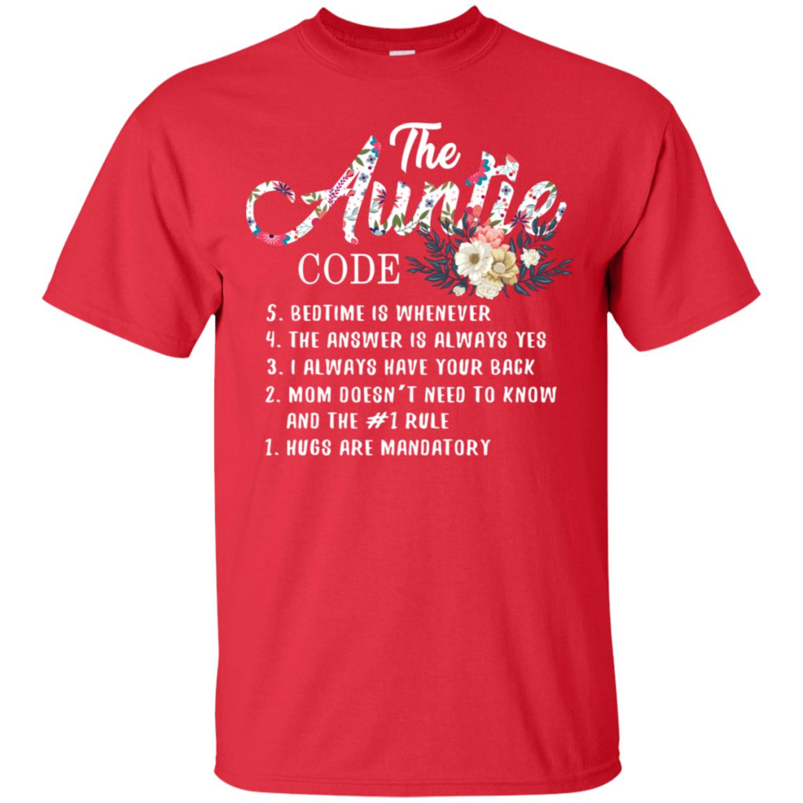 The Auntie Code Shirt For Womens Red