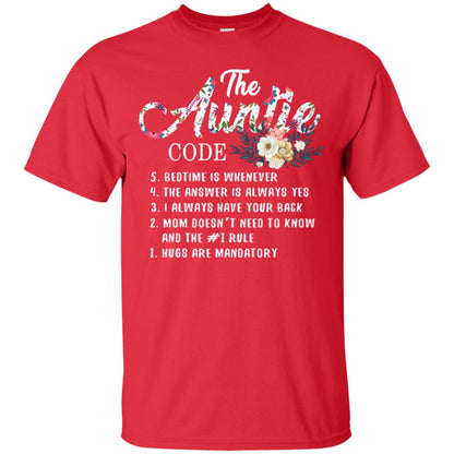 The Auntie Code Shirt For Womens Red