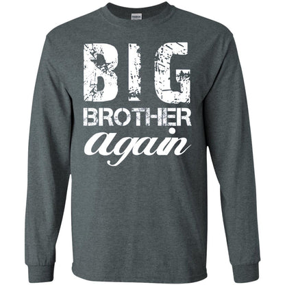 Big Brother Again T-shirt New Baby Dark Heather