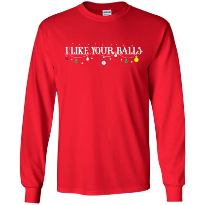 Christmas T-shirt I Like Your Balls Red