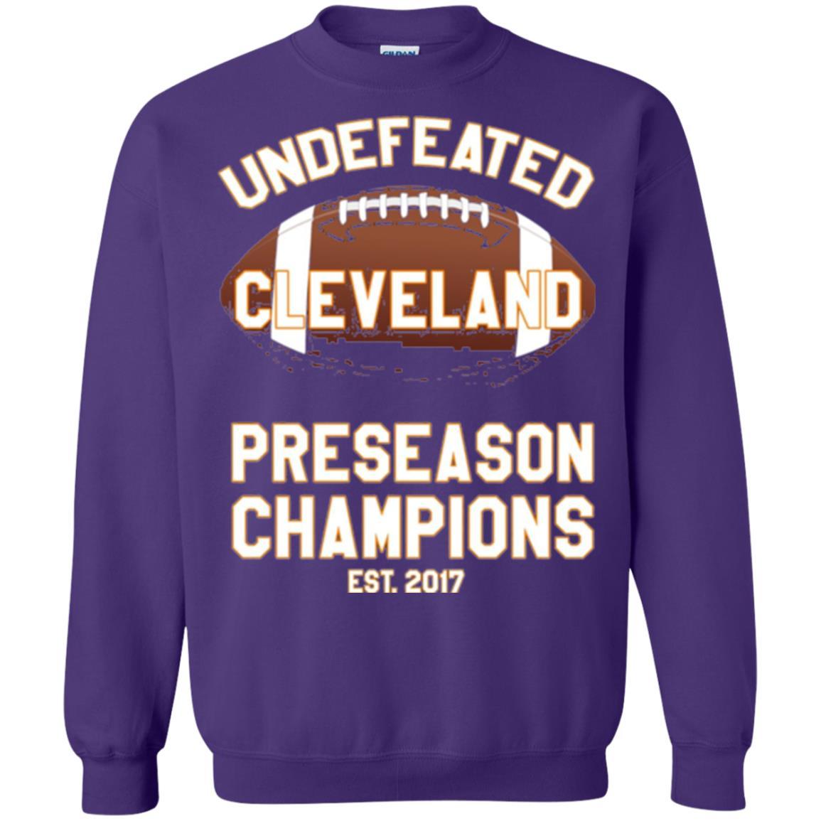 Football T-shirt Cleveland Football Undefeated Preseason Champion Purple