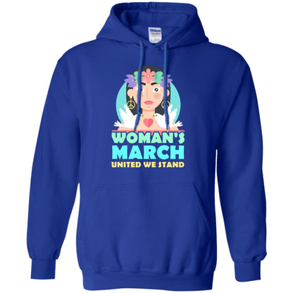 Woman Right T-shirt Womans March United We Stand Royal