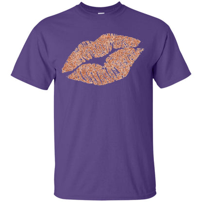 Rose Gold Lipstick Kiss Shirt Purple