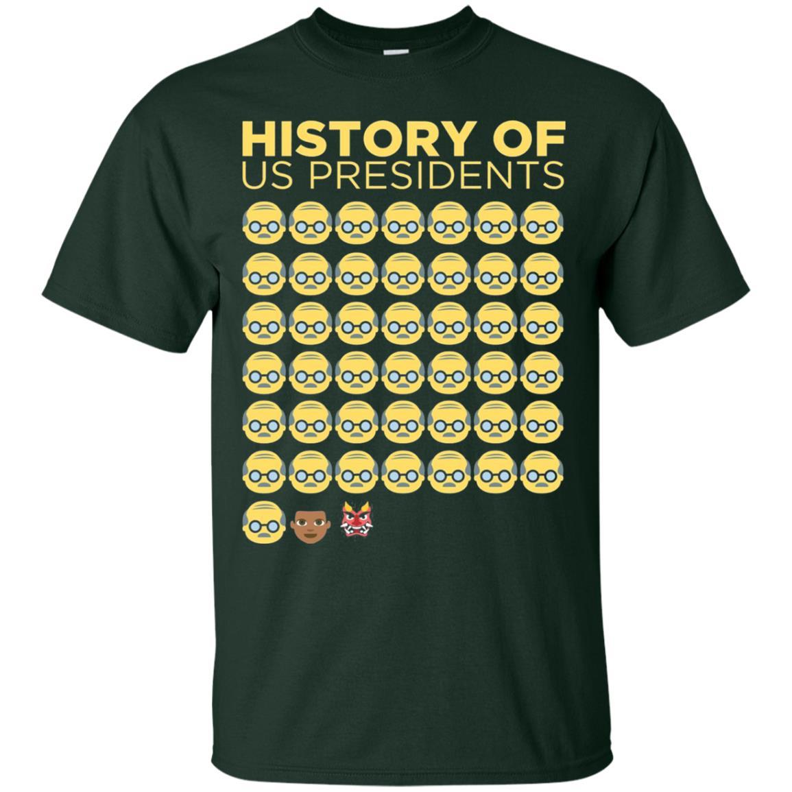 Anti Trump T-shirt History Of Us Presidents Forest Green