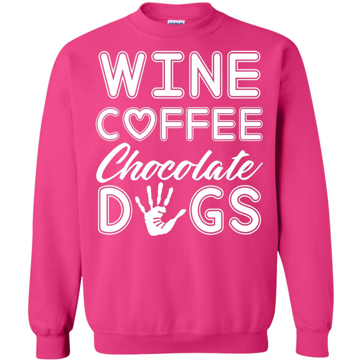 Wine Coffee Chocolate Dogs Family T-shirt Heliconia