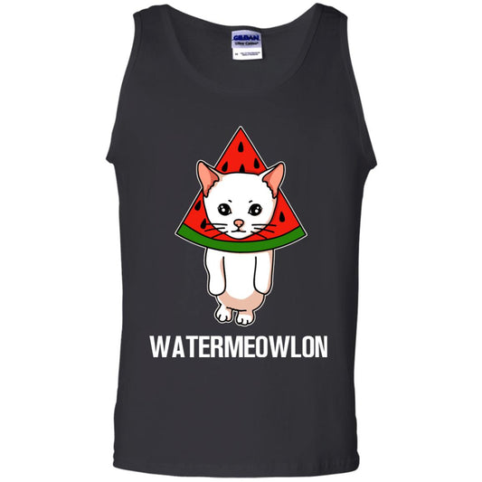 Watermeowlon Funny Summer Melon Fruit Shirt Black