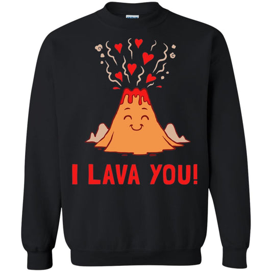 Funny Volcano Valentines Love T-shirt I Lava You T-shirt Black