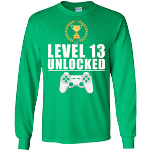 13th Birthday T-shirt Level 13 Unlocked