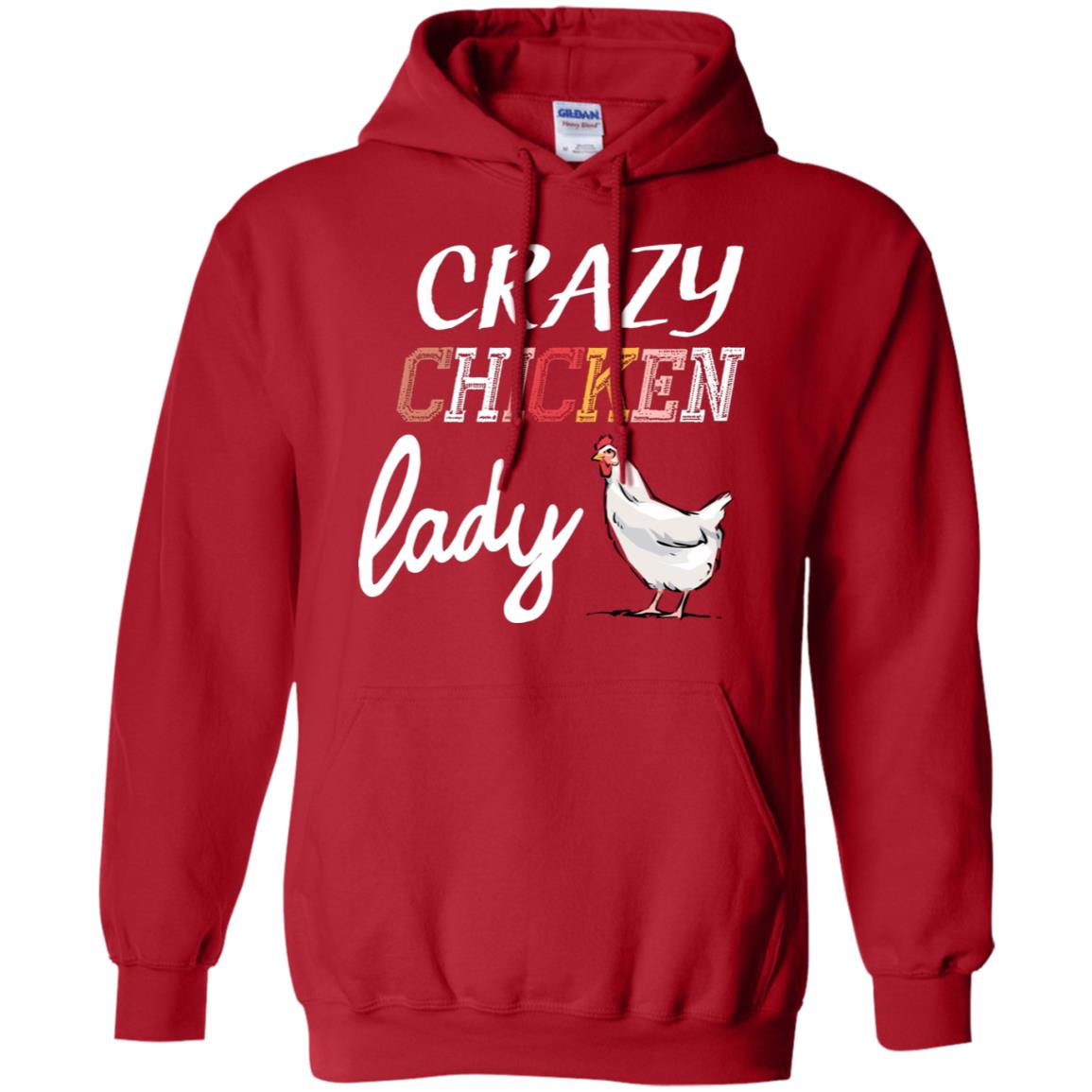 Crazy Chicken Lady Chicken Shirt For Girls Womens Red