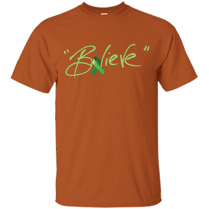 Kidney Cancer Awareness Shirt Kelly Green Ribbon Believe Texas Orange