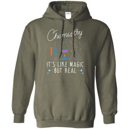 Chemistry T-shirt It_s Like Magic But Real Military Green