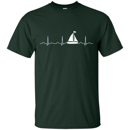 Boating Sailor T-shirt Heartbeat Forest