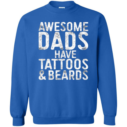 Daddy T-shirt Awesome Dads Have Tattoos And Beards Royal