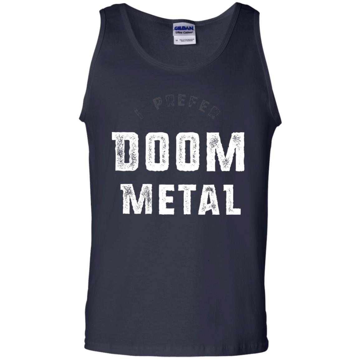 I Prefer Doom Heavy Metal Shirt Navy