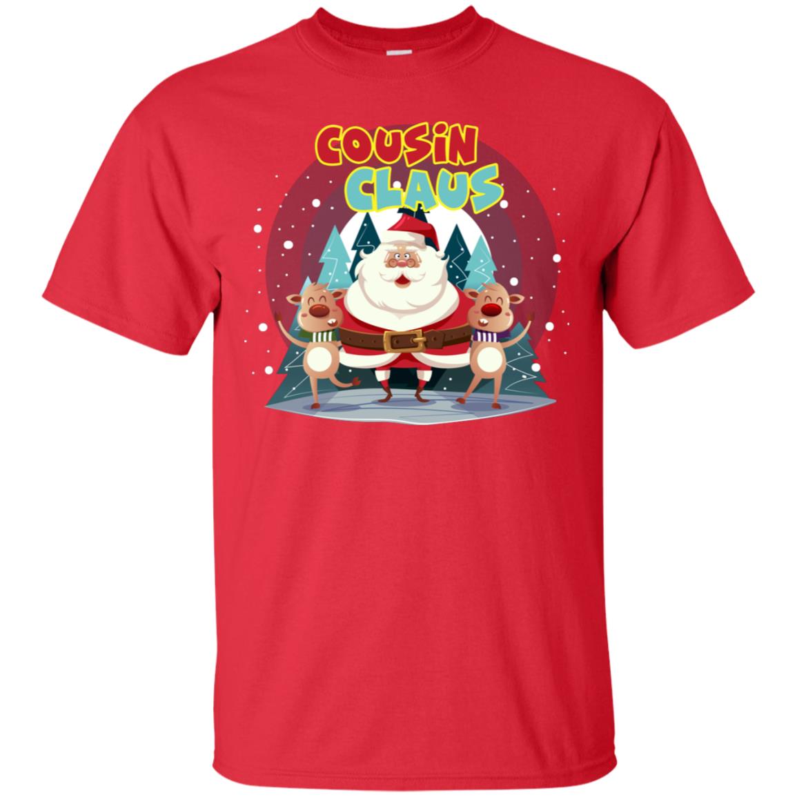Cousin Claus Matching Family X-mas Gift Shirt Red