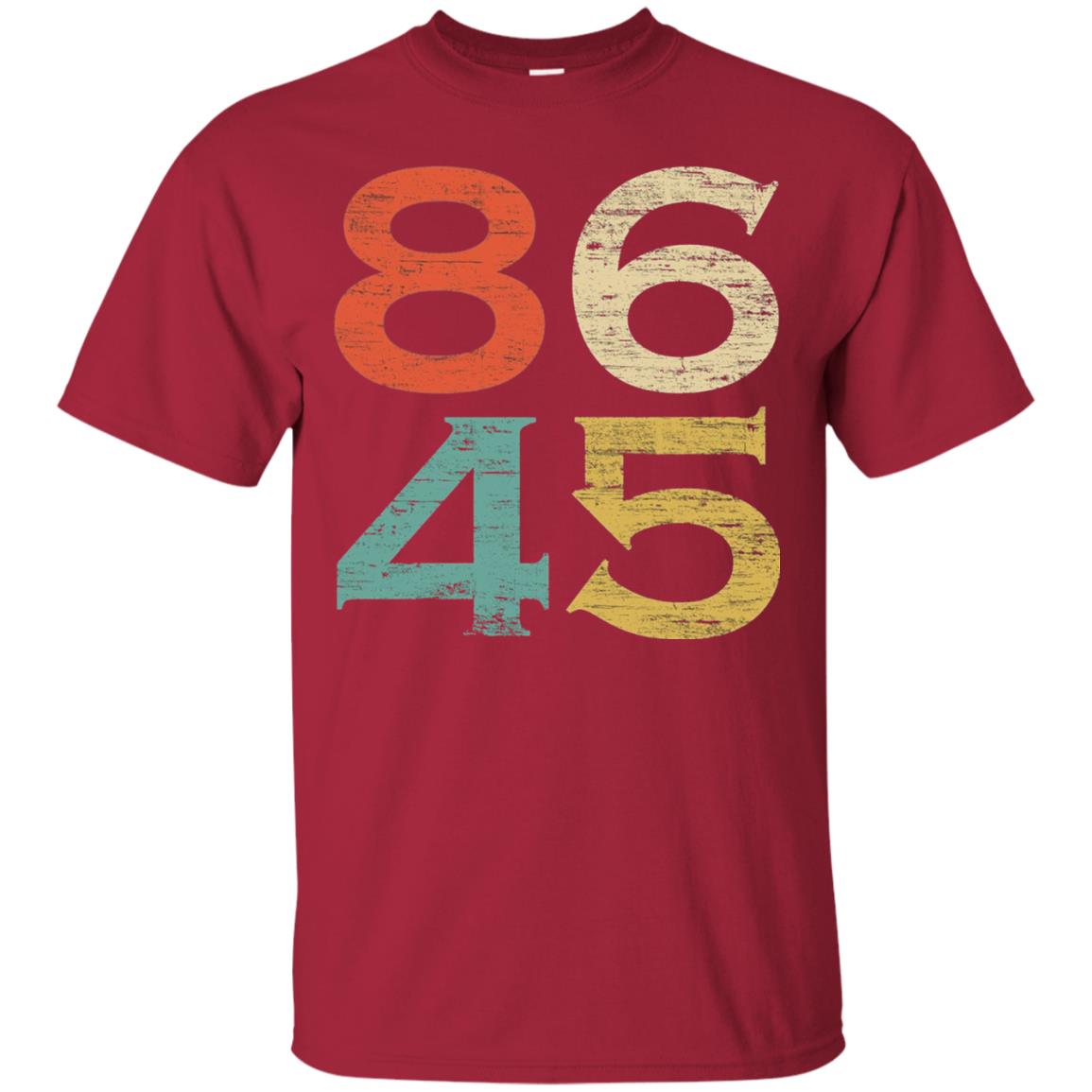 Classic Vintage Style 86 45 Anti Trump T-shirt Cardinal