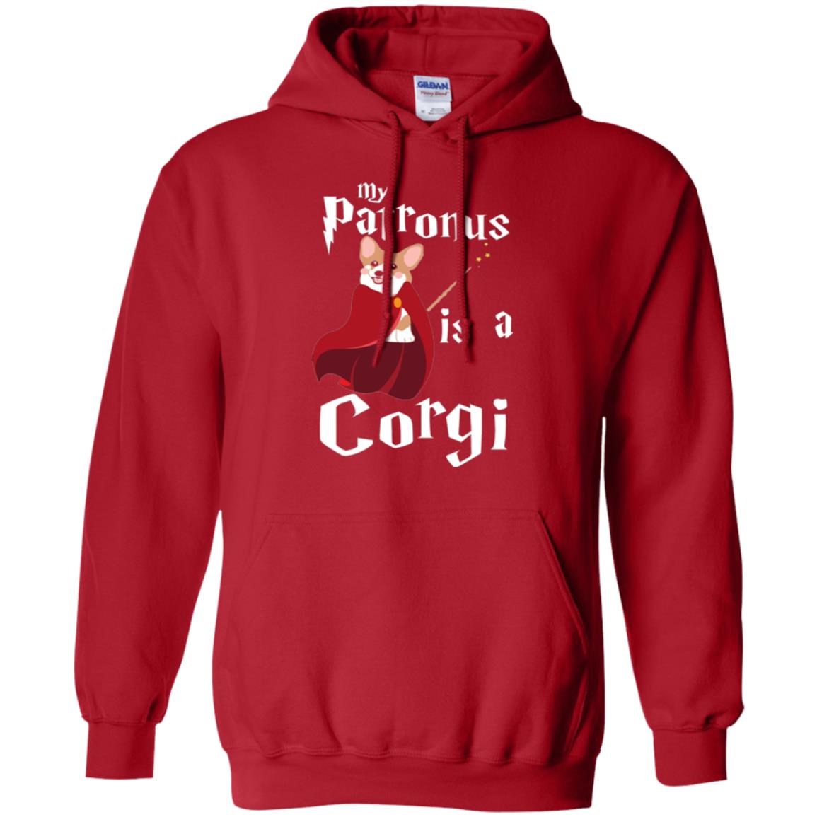 Dog Lover T-shirt My Patronus Is A Corgi Red