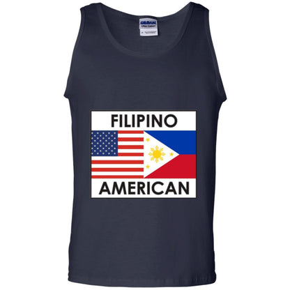 Filipino American T-shirt Philippines Usa Flags Navy