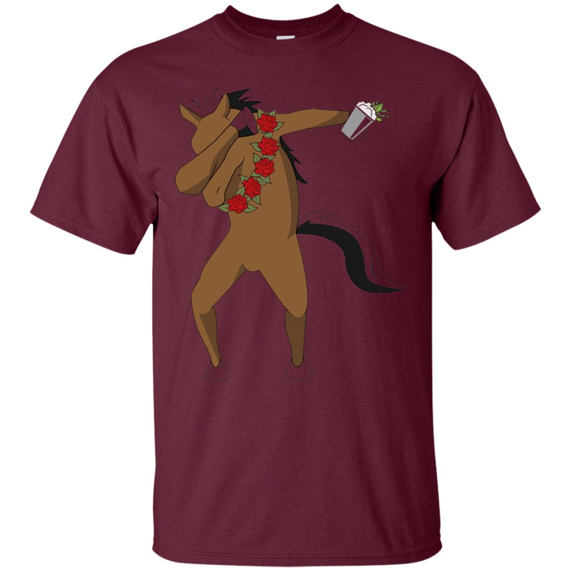 Derby Party 2018 Funny Dabbing Horse Shirt Maroon