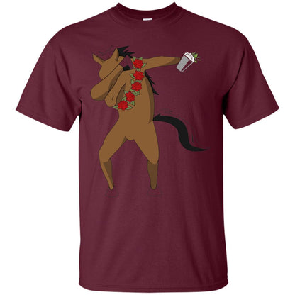Derby Party 2018 Funny Dabbing Horse Shirt Maroon
