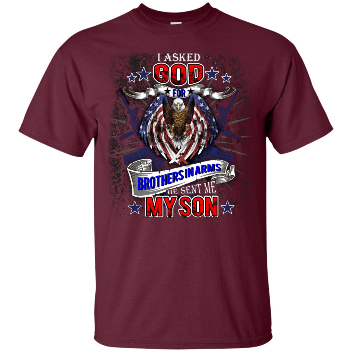 God Sent Me My Son Daddy T-shirt Maroon