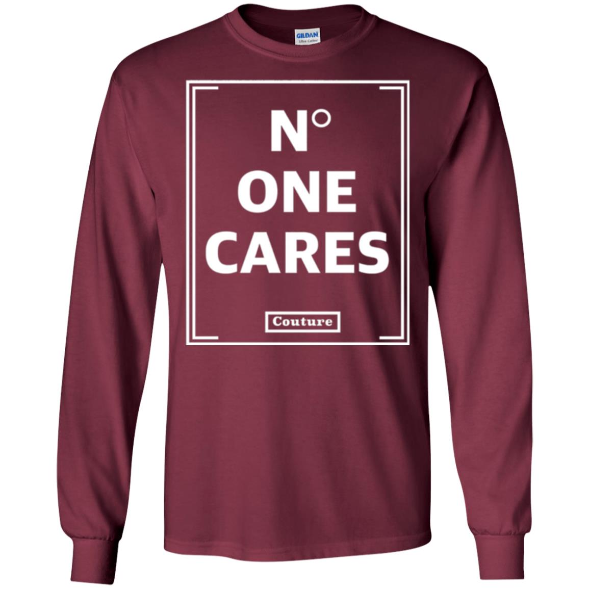 No One Cares Tops Cute Casual T-shirt Maroon
