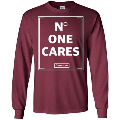 No One Cares Tops Cute Casual T-shirt Maroon