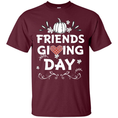 Friend Giving Day Shirt Maroon