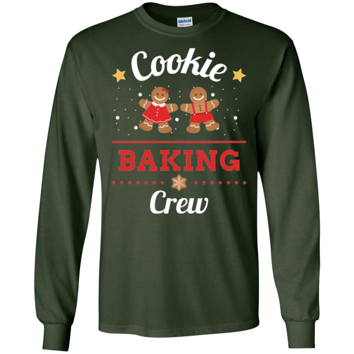 Christmas T-shirt Gingerbread Cookie Baking Crew Forest Green