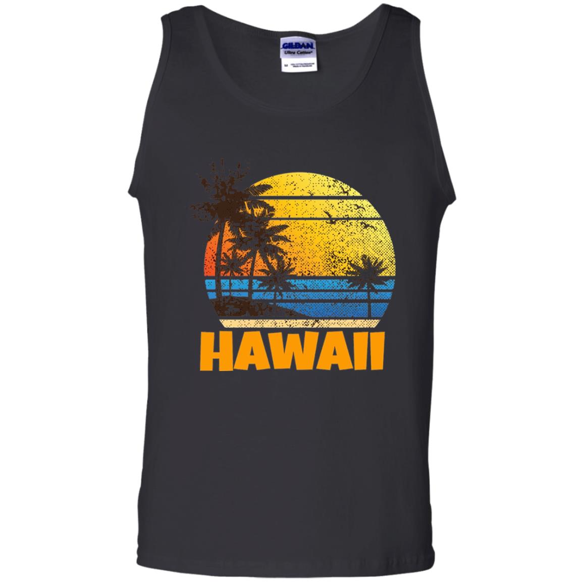 Old School 70_s Hawaiian The Aloha State T-shirt Black