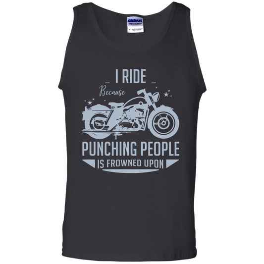 I Ride Because Punching People Is Frowned Upon Riding Lovers Shirt Black