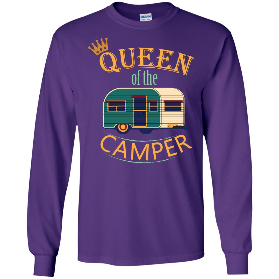 Queen Of The Camper Camping Lover Shirt Purple