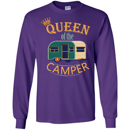 Queen Of The Camper Camping Lover Shirt Purple