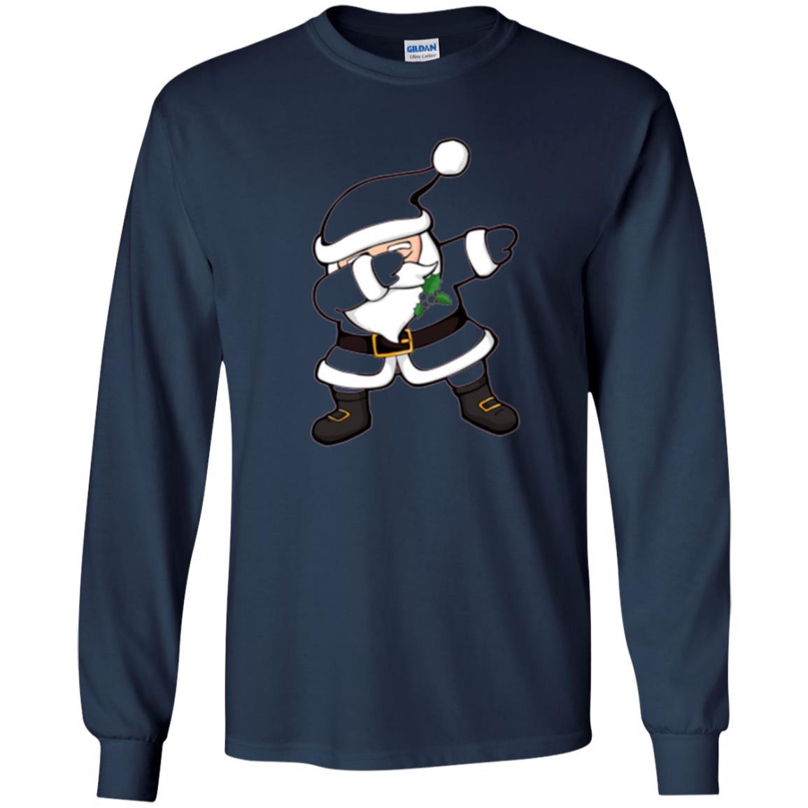 Merry Christmas T-shirt Dabbing Santa Claus Navy