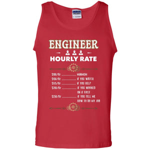 Engineer Hourly Rate Shirt For Mens Or WomensG220 Gildan 100% Cotton Tank Top