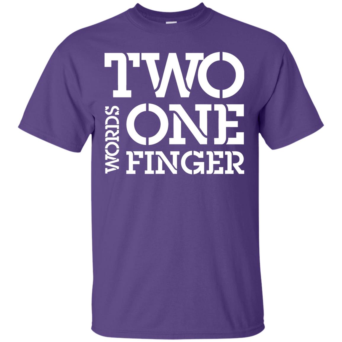 Two Word One Finger Shirt Purple